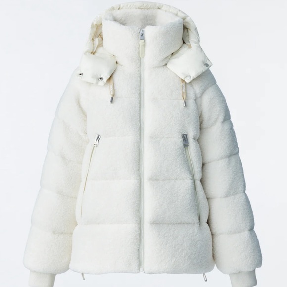Mackage EDANA teddy down puffer jacket with removable hood